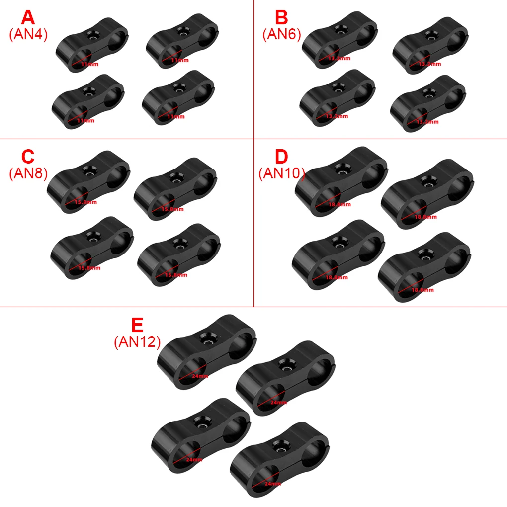 

4 шт. Алюминиевый автомобильный топливный водяной шланг разделитель зажим портативный анодированный фитинг адаптер кронштейн аксессуары ...