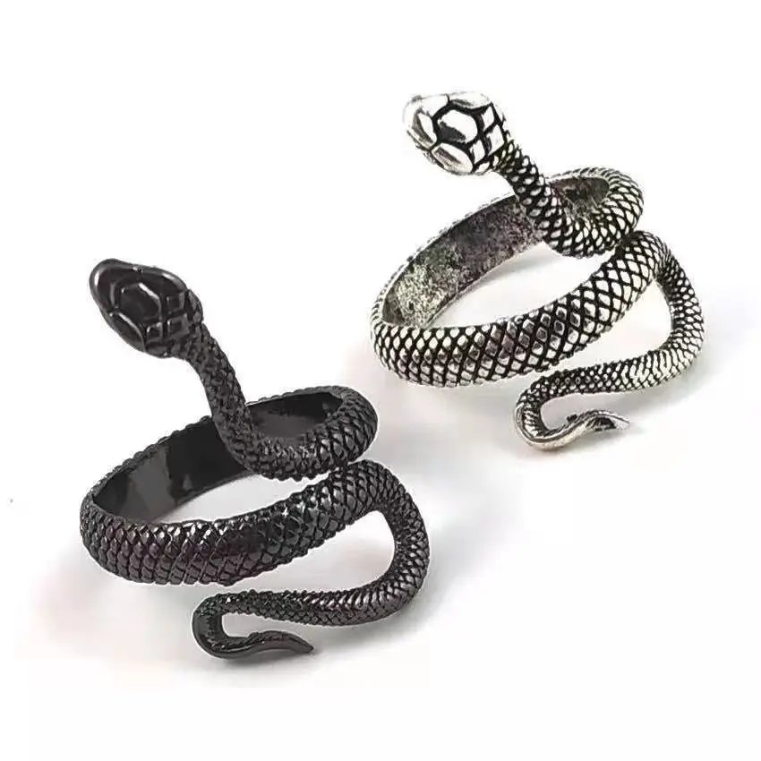 

New Retro Lacquer Snake Men and Women Universal Ring Design High-class Personality Adjustable