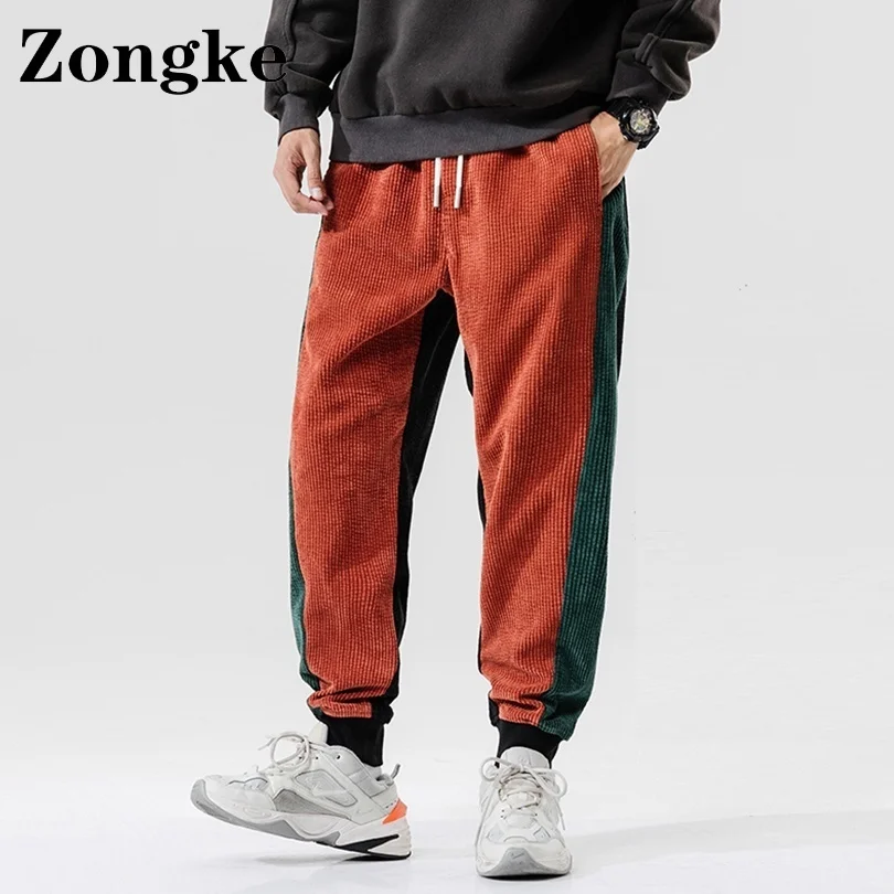 

Zongke Fleece Winter Corduroy Pants Men Clothing Korean Fashion Men Pants Winter Clothes Men Trousers M-5XL 2023 New Arrivals