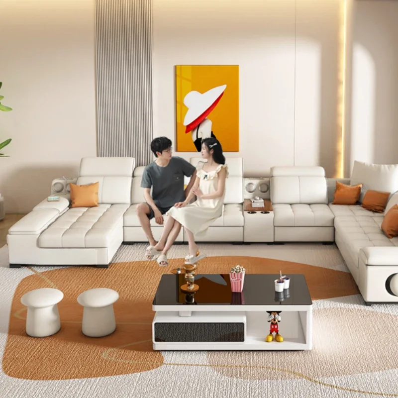 L-образный дизайнерский диван-кровать с откидной спинкой современный угловой