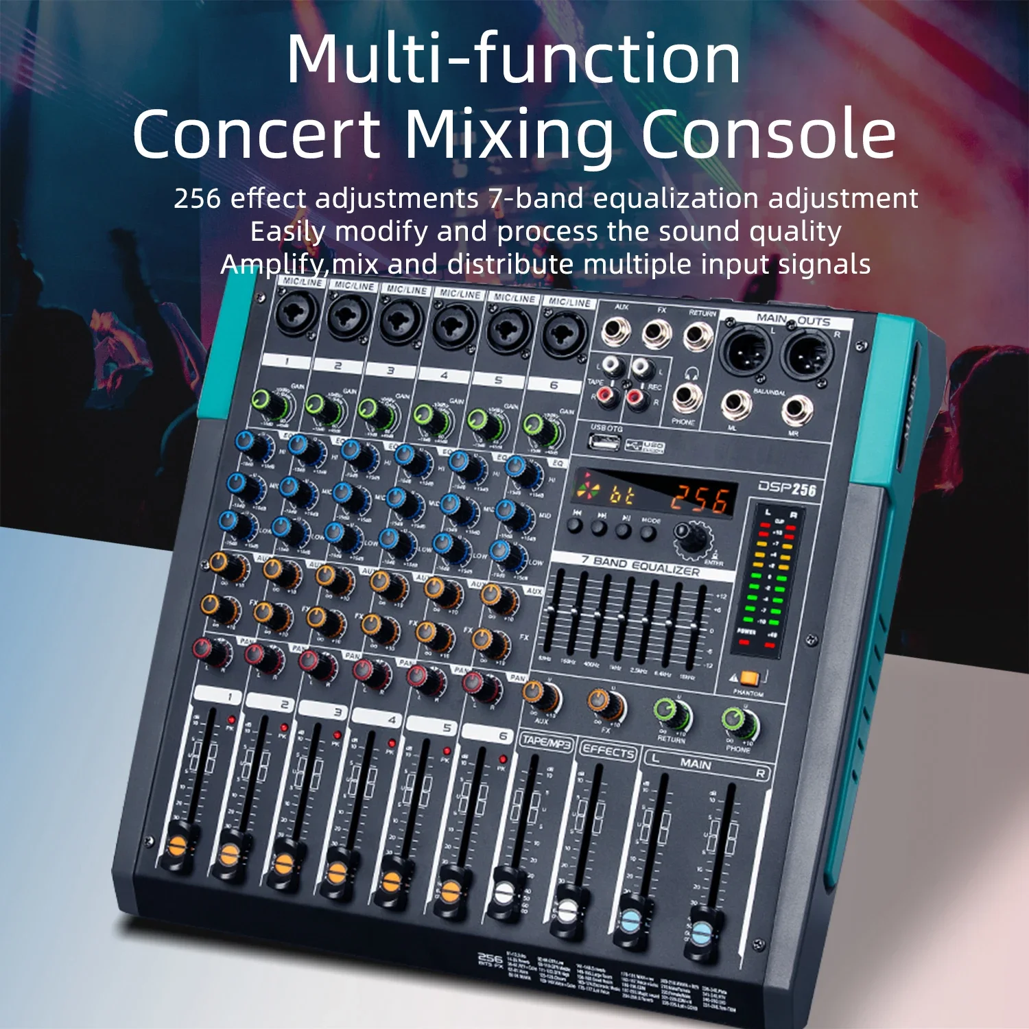 Микшерный пульт Misturador De Audio 6-моноканальный