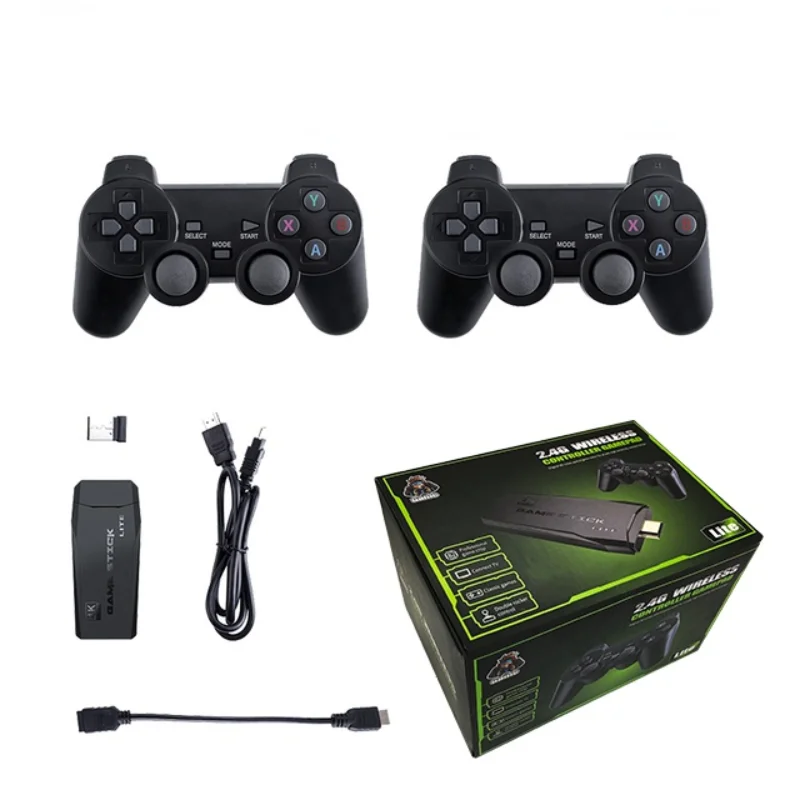Video Game Console 64G Built-in 10000 Games Retro handheld Wireless Controller Stick For PS1/GBA Kid Xmas Gift |