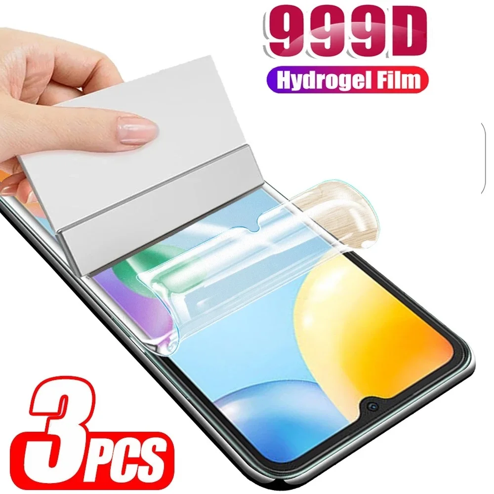 

Гидрогелевая пленка для Xiaomi Poco C55 3 шт., полное покрытие, Защитная пленка для экрана Poco C50 C40 C31