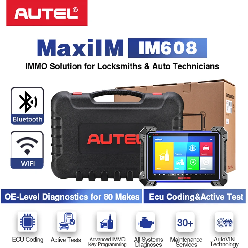 

Autel IM608 PRO Key Programmer IM608Pro All in One Auto Key Programming Scan Tool 30 Reset Diagnostic Scanner J2534 ECU Tools