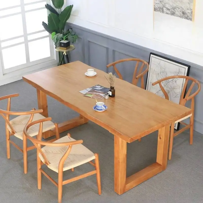 Напольный обеденный стол для вечеринки свадебный деревянный европейский дизайн