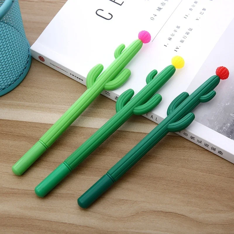 

3pcs Cactus Gel Pen Creative Caneta Cute Canetas Lapices Boligrafo Kalem Stationary School Tools