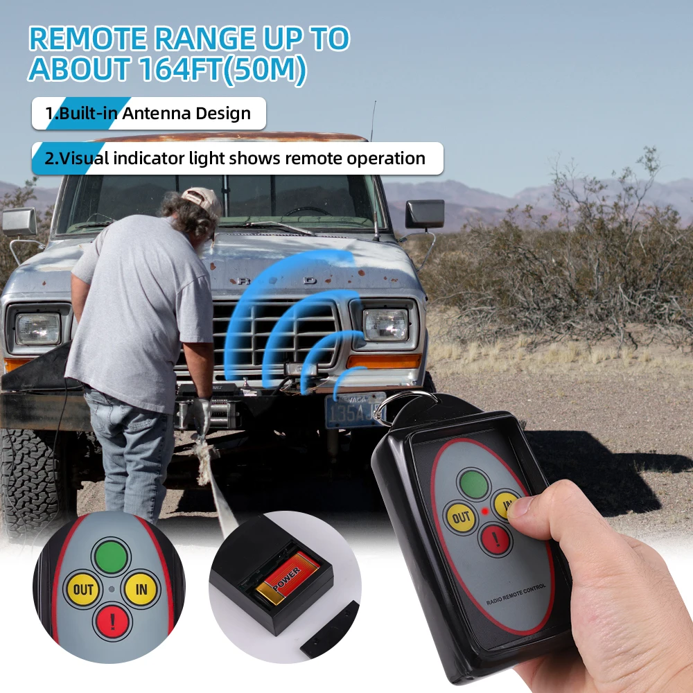 

UTV ATV лебедка дистанционный приемник переключатель с фотоиндикатором 12 В светодиодный/2 лебедка аксессуары для автомобиля UTV ATV SUV 24 В Лебедка...