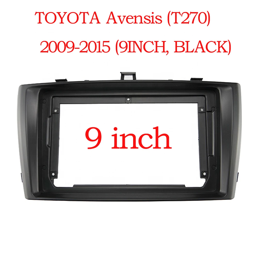 

9 inch For Toyota Avensis 3 2008 2009 2010 2011 2012 2013 2014 2015 mounting Frame Trim Installation Kit Double Din Cable ABS