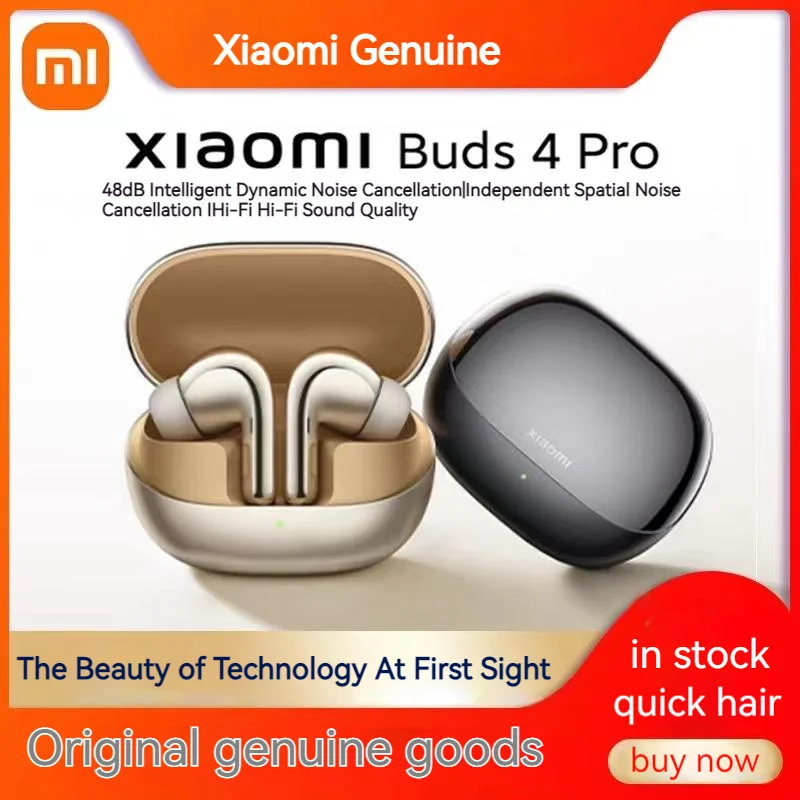

Xiaomi Buds 4 Pro TWS Bluetooth earbuds 48dB noise-canceling wireless headset gamer38 hours battery life high-fidelity headphone