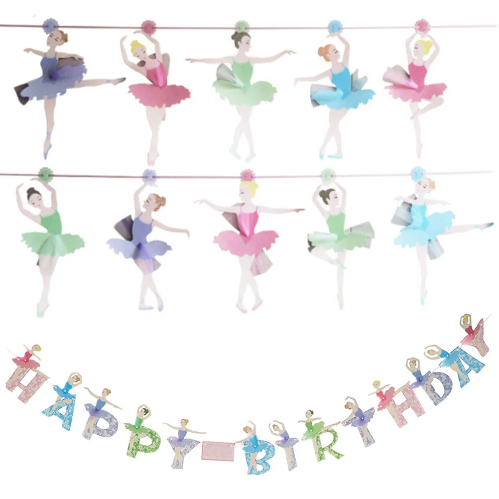 2 комплекта декорации для вечеринки в честь дня рождения девочек баннер