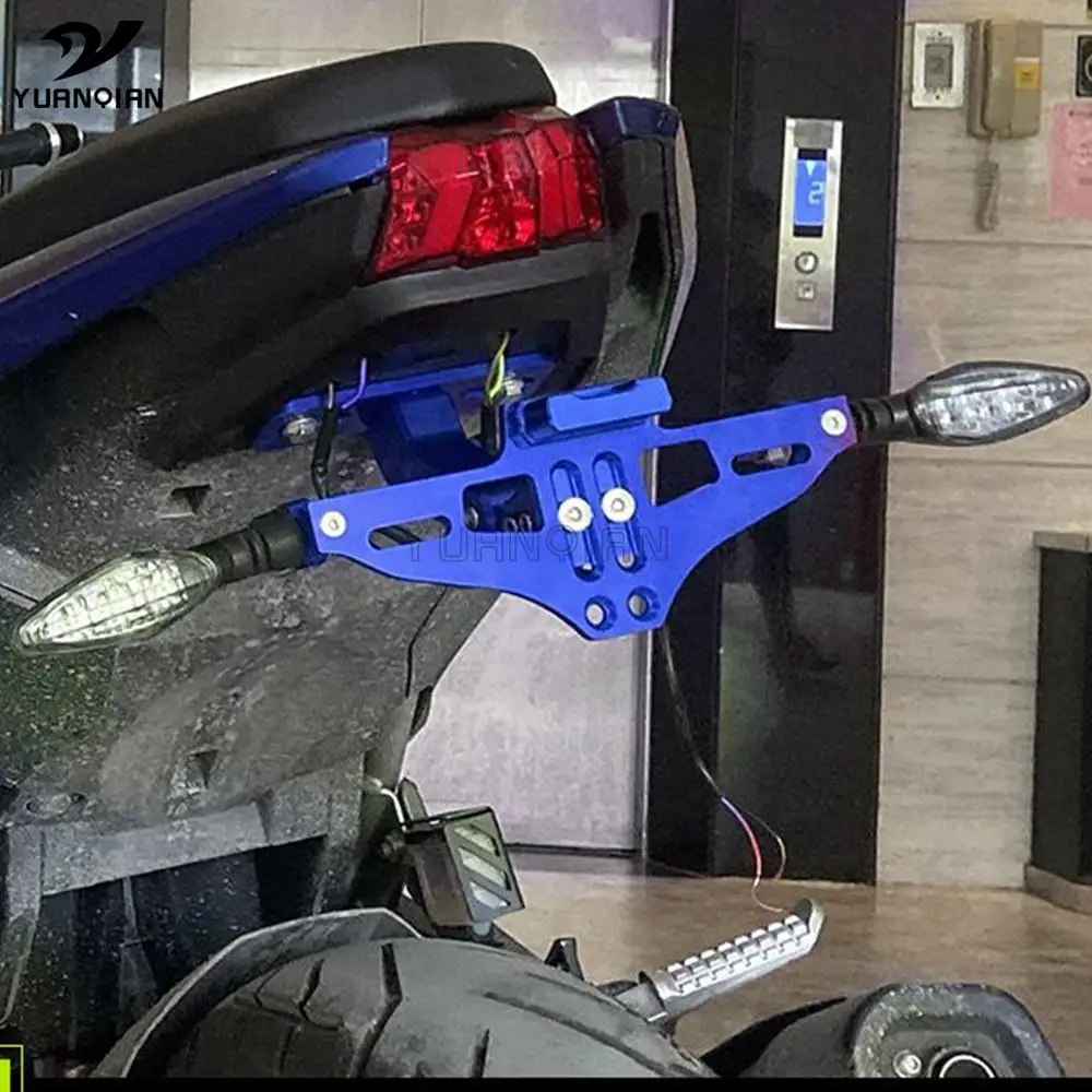 

Алюминиевый держатель для заднего номерного знака для мотоцикла с ЧПУ со светодиодной подсветкой для YAMAHA MT25 MT-25 2005 2006 2015 2016 2017