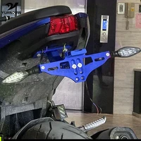for honda vf400 all years motorcycle accessories cnc aluminum rear license plate mount holder with led light vf 400