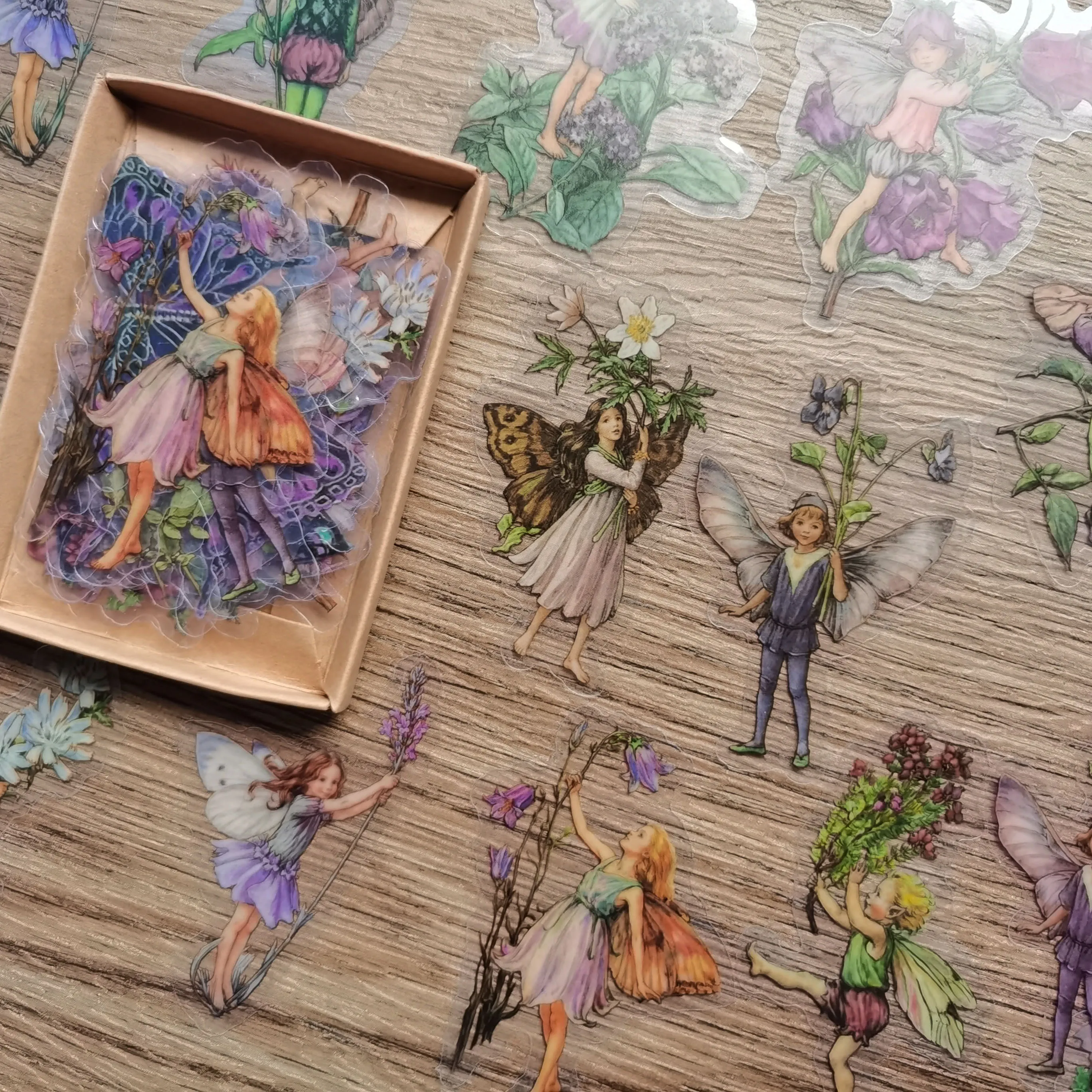 45 шт./коробка водонепроницаемые наклейки с изображением феи бабочек |