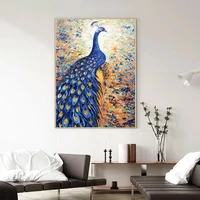 5d diamond painting kits blue peacock diamond embroidery animal art modular pictures living room bedroom home decoration gift