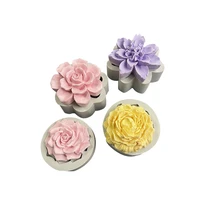 large flowers silicone molds diy clay resin soap candle art ornament fondant cake jelly ice chocolate decoration supplies