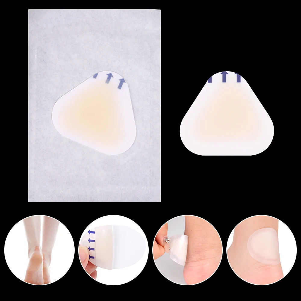 10pcs Gel Shoes Stickers Soft Hydrocolloid Pads Relief Pain Blisters Bunions Corns Calluses Friction Pressure Spots Heel Pain