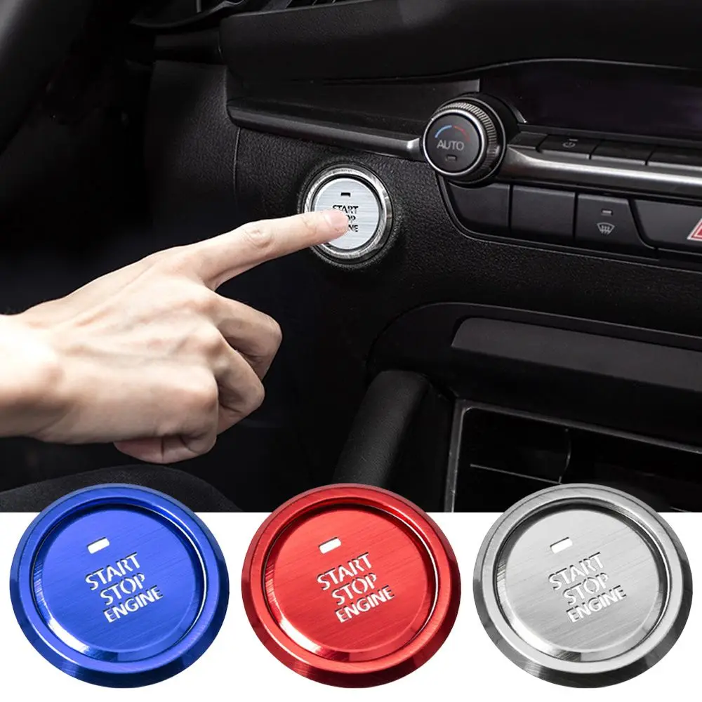 

Lgnition Button Cover One Click Start Decoration Auto Parts Start Stop Switch ReplacementFor Mazda 3 For Axela CX-30