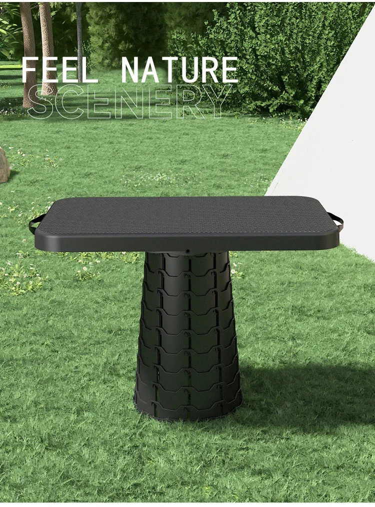 Складной выдвижной складной стол для кемпинга на открытом воздухе 2 в 1 набор