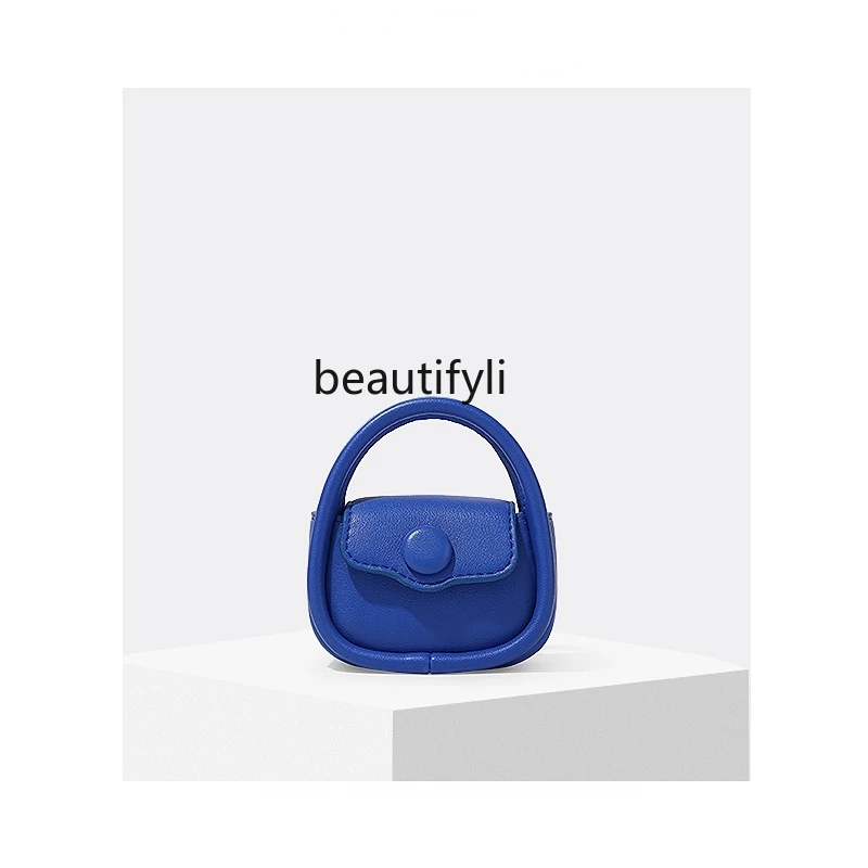 

yj New Niche Klein Blue Mini Earphone Bag Crossbody Lipstick Pack