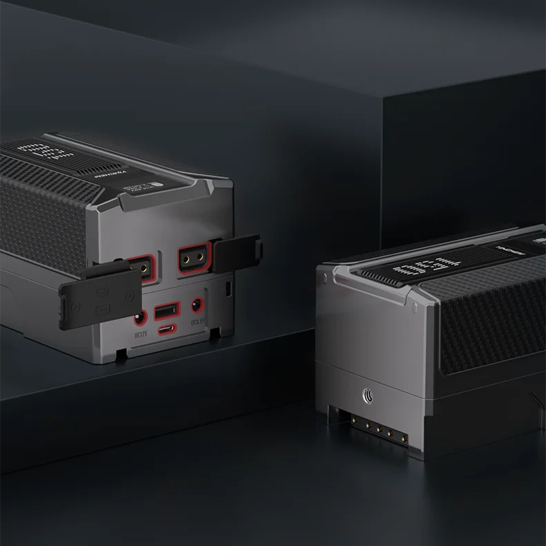 Фото Аккумулятор V-Mount емкостью 150 Вт·ч с выходом D-TAP, USB, DC 8.4В, 12В, Type-C 100Вт для мониторов, камер и видеосветильников №3