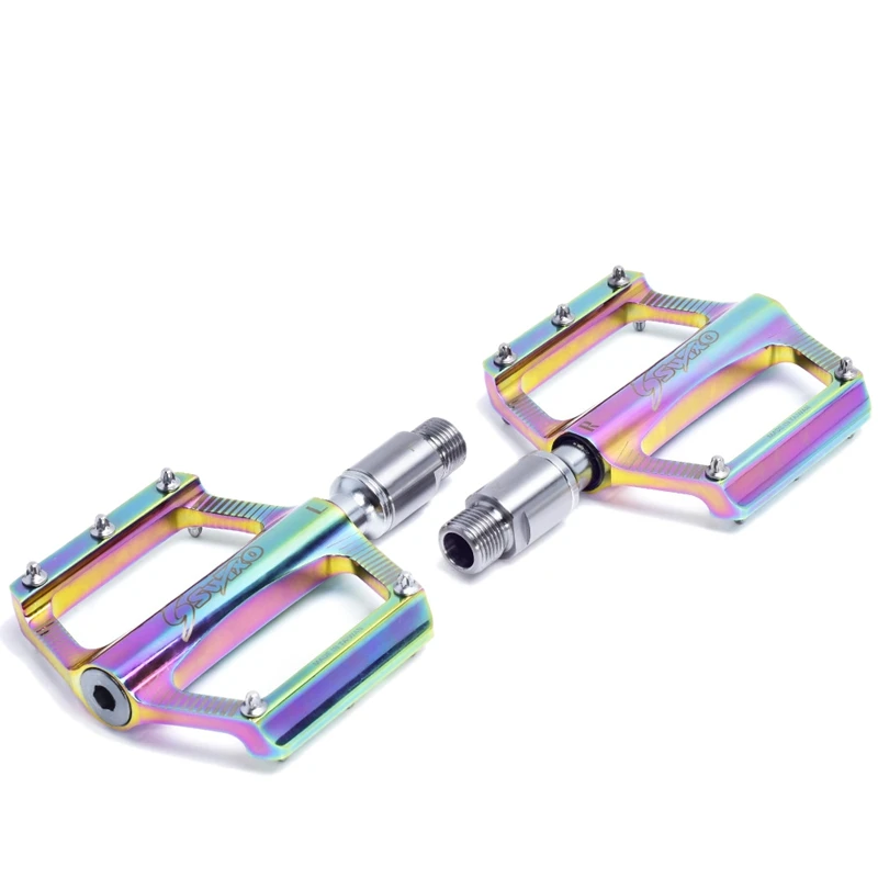 

Hot-SWTXO Bicycle Pedals Ultralight Aluminum Alloy Hollow Anti-Skid Bearing Mountain Bike Accessories MTB Foot Pedals