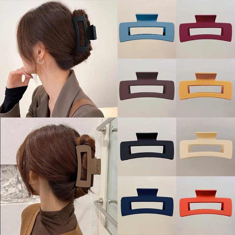 

Модная матовая заколка для волос карамельного цвета для женщин и девушек, заколка для волос на спине, модная заколка для пучка, аксессуары для укладки волос, головной убор