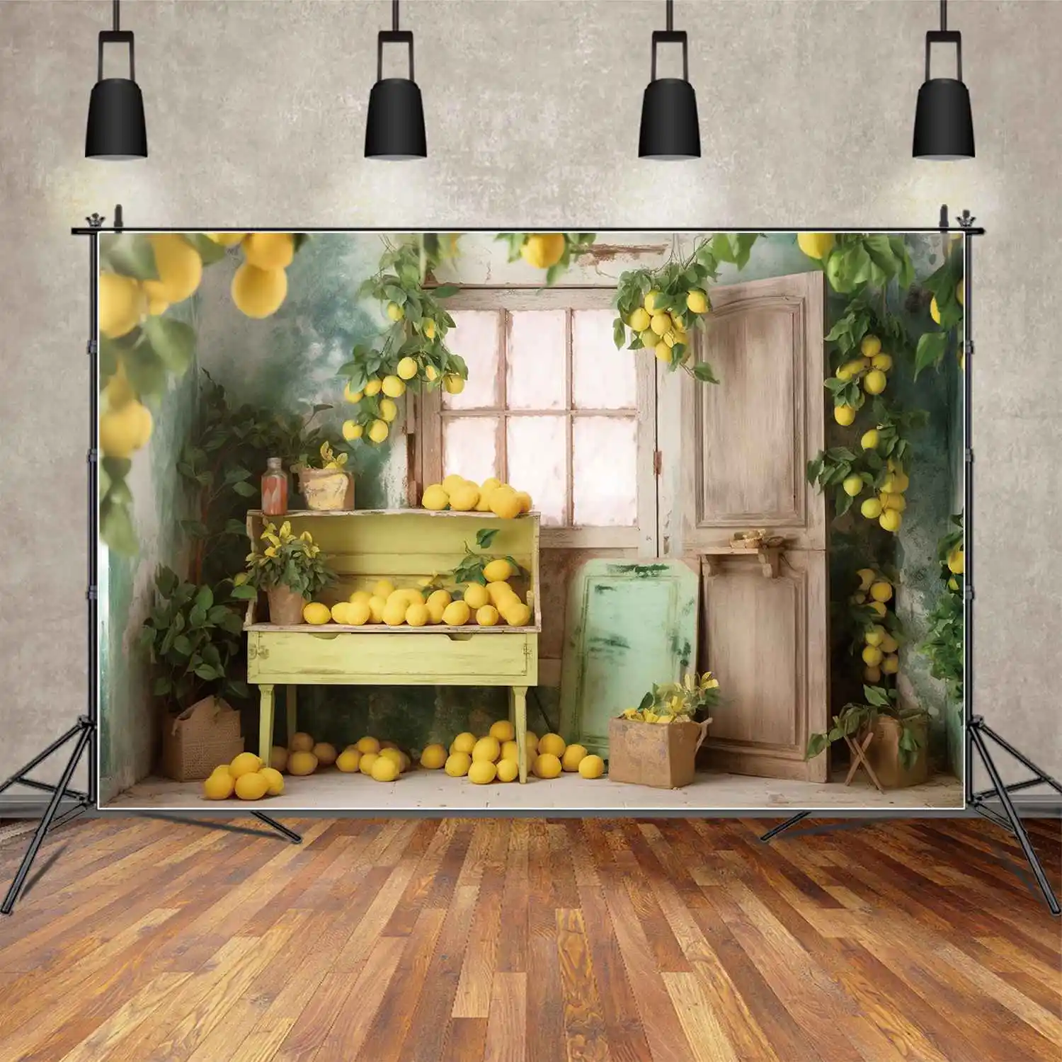 

MOON.QG Backdrop Cowboy Party Decoration Thanksgiving Background Vintage Home Autumn Harvest Wooden Board Door Photo Booth Props