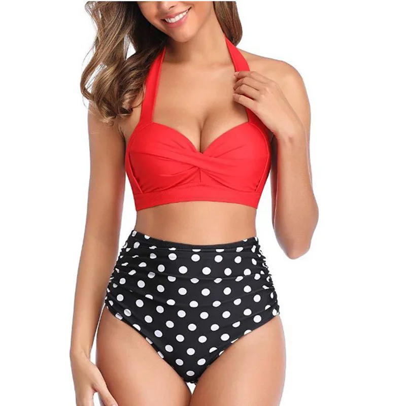 

2022 Women Bikini Set Swimsuit Two Piece Bathing Suit Sexy Swimwear Swim Clothing Beachwear for Woman High Waist Bikinis
