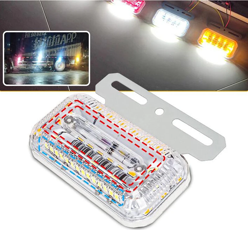 

1 Pc 12V 26 LED Side Marker Lights Car External Lights Signal Indicator Lamps Warning Tail Light Trailer Truck Lorry