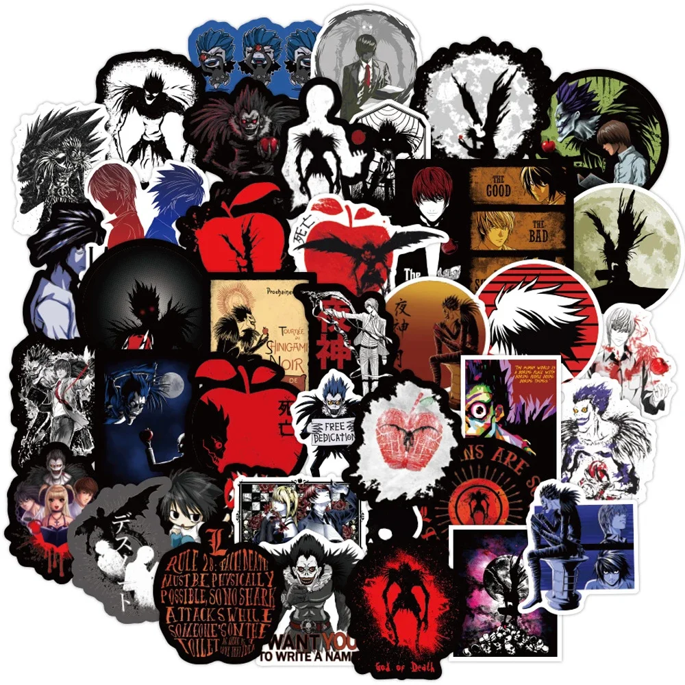 

10/30/50PCS Cool DEATH NOTE Anime Sticker Waterproof Luggage Guitar Skateboard Waterproof Cool Graffiti Sticker Decal Kid Toys