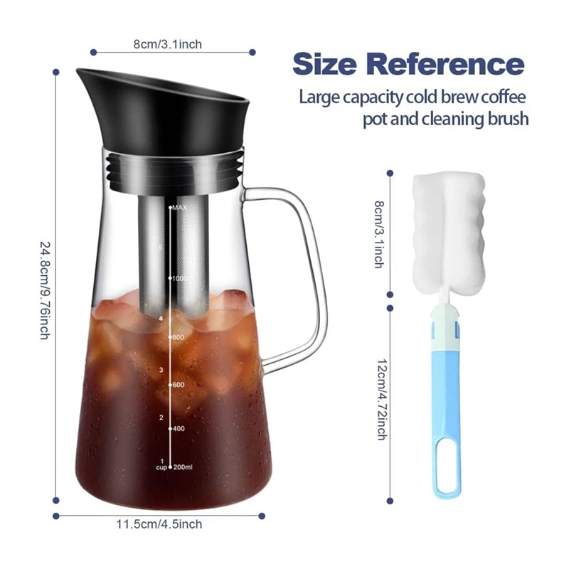 Кофеварка холодного приготовления кофеварка для кувшин чая прочное стекло и