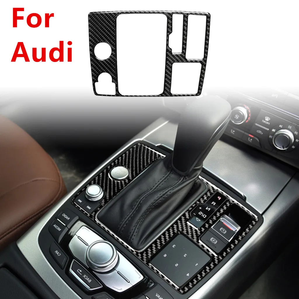 

For Audi 2012-2018 A6 S6 C7 A7 S7 Start Gear Panel Sticker Carbon Fiber Decorative Sticker Audi Interior Modification
