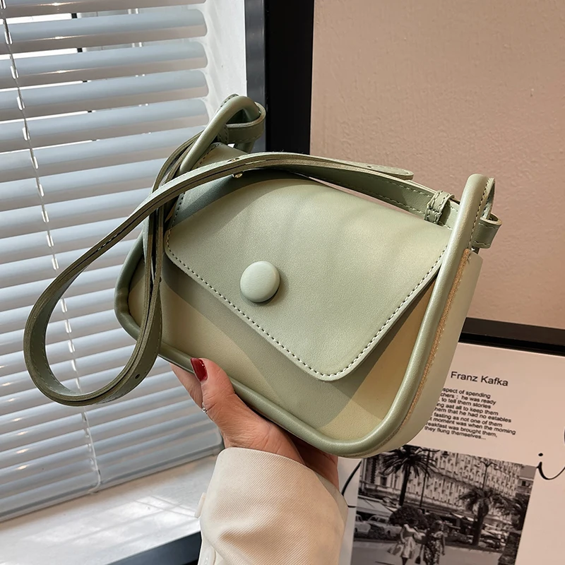 

PU Leather Crossbody Bags Contrast Color Handbag Casual Women's Bag 2022 Trend Summer Luxury Bag Woman Shoulder Female Travel