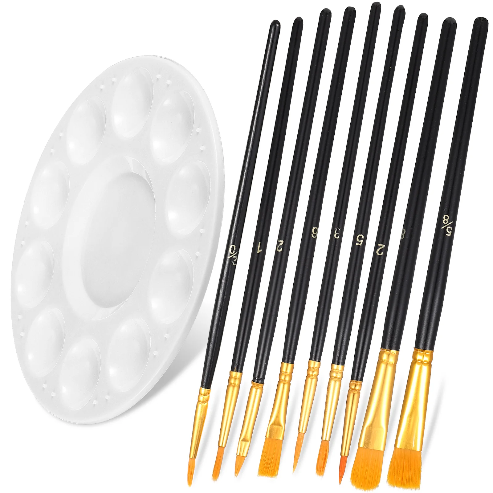 

Oil Paintbrush Palette Kids Suit Case Brushes Plate Painting Tools Plastic Child