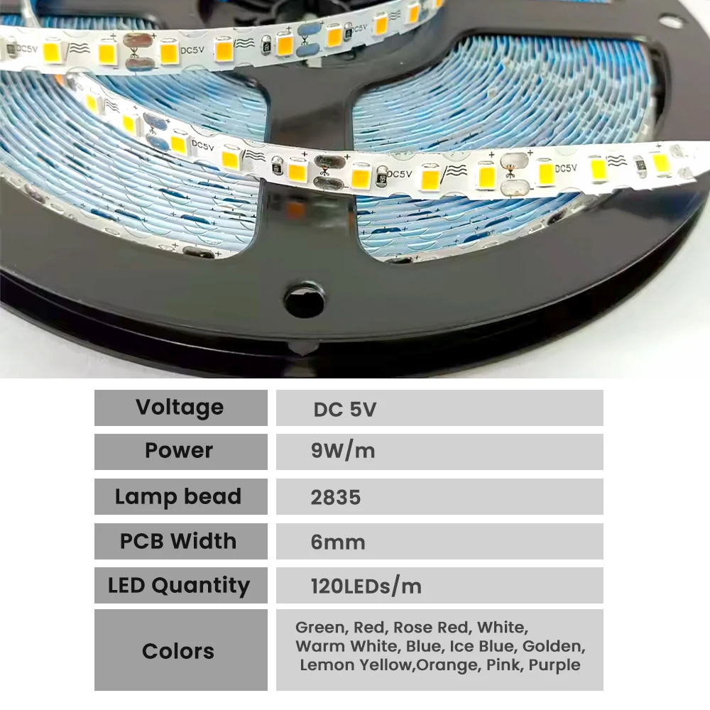 Фото DC5V S-образная светодиодная лента 2835 SMD 6 мм Ширина 120 светодиодов/м Гибкая складная для разделения неонового света DIY Неоновая вывеска Письмо 12 цветов №2