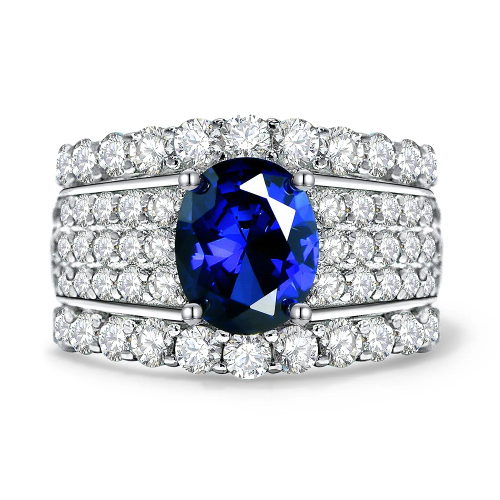 

KQDANCE 925 Sterling silver Lab emerald ruby tourmaline Pariba Tanzanite Sapphire Ring with Green/Blue Stone Jewelry 2022 new