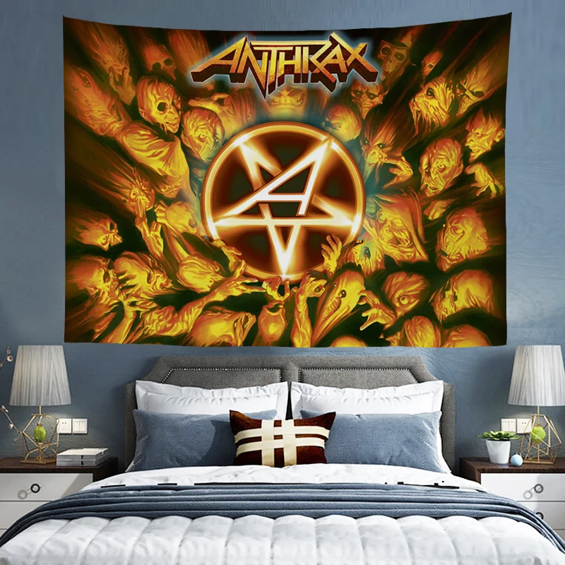 

Anthrax Home Decoration Tapestries Tapries Wall Tapestry Boho Room Decor Garden Posters for Outside Aesthetic Decorations House