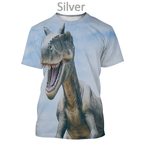 Футболка с коротким рукавом и 3D-принтом динозавра
