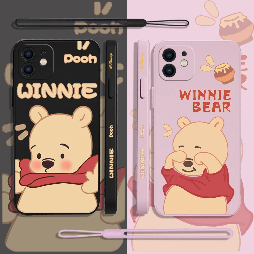 

Disney Winnie The Pooh Phone Case For Xiaomi Redmi Note 11 10A 10 10S 9 8 7 Pro Plus 10C 9A 9C 9T 4G 5G Cases With Lanyard