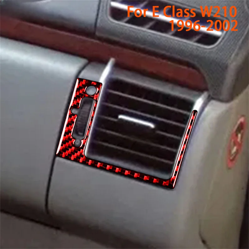 

Боковая Крышка вентиляционного отверстия кондиционера для водителя, отделка из настоящего углеродного волокна для Mercedes-Benz E-Class W210 1996-2002, аксессуары