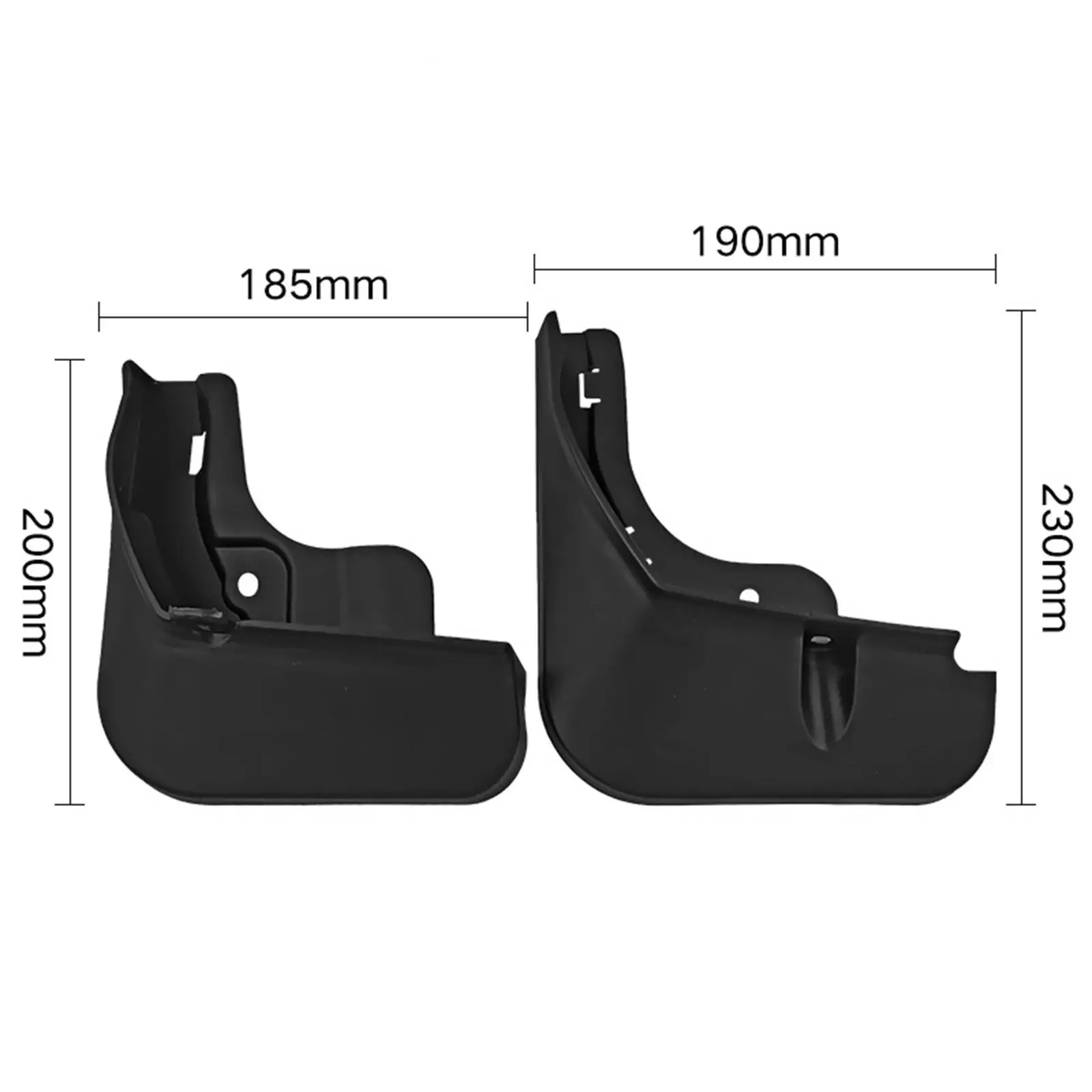 

Splash Guards Mud Flaps Front and Rear 4 Pieces Set Mudguards for Yuan Plus Easily Install Durable Directly Fit Stylish