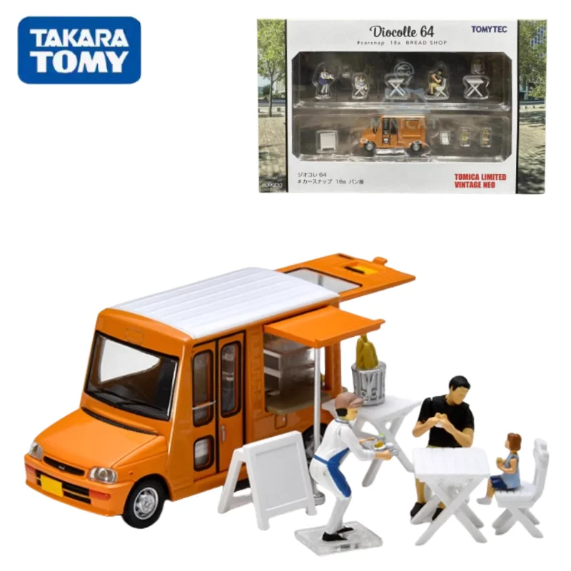 TAKARA TOMY TOMICA 1:64 TLV LV Car Snap 18a мини-модель Daidaimira Bakery из сплава валика украшение для