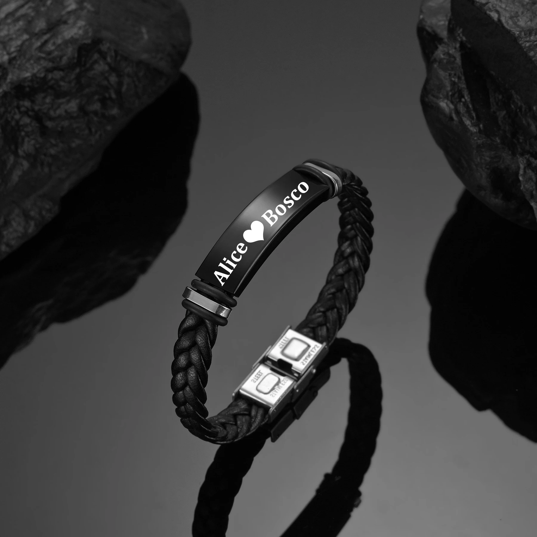 

Винтажный плетеный браслет Acheerup для мужчин и женщин, украшение из нержавеющей стали в стиле панк с гравировкой имени и датой, на заказ