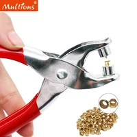 eyelet hole punch pliers kit grommet eyelet plier set with100 metal eyelets grommet tool kit for leather clothes belt