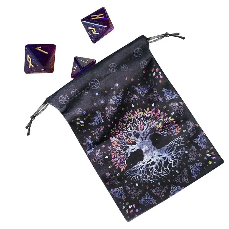 

Фланелевая сумка для хранения Таро 5,12x7,09 дюймов с рисунком лунного фазы