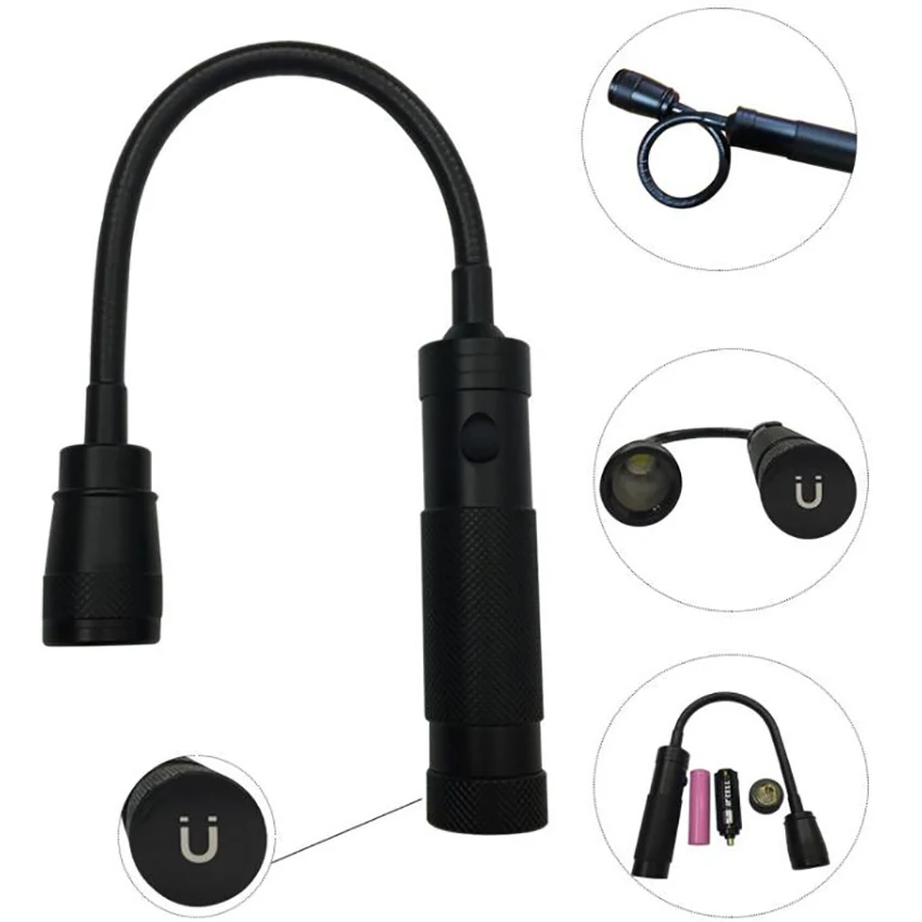 

Фонарик ZJMZYM T6 с гибкой стойкой