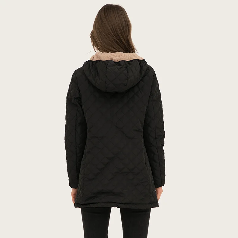Parkas Hooded Coats 5 Color Women 2023 Autumn and Winter New Solid Color Casual Thick Coat Clothes Long Sleeve Quality Parkas