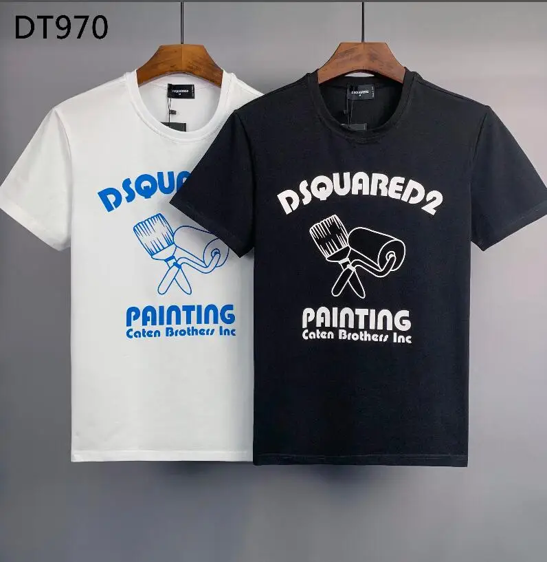

Элегантные Мужские рубашки с длинным рукавом Dsquared2, женские/мужские стильные хлопковые летние футболки с буквенным принтом, модель DT970 #