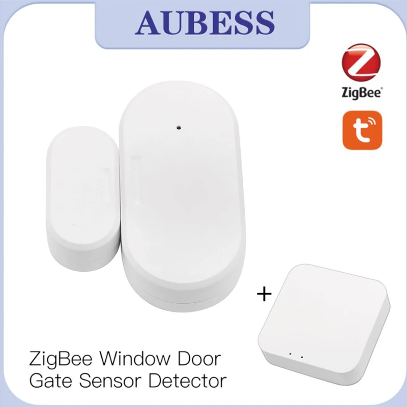 

Aubess Tuya Smart ZigBee Door Window Sensor Smart Home Wireless Connection Door Detectors Open/Close APP Automation Remote Alarm
