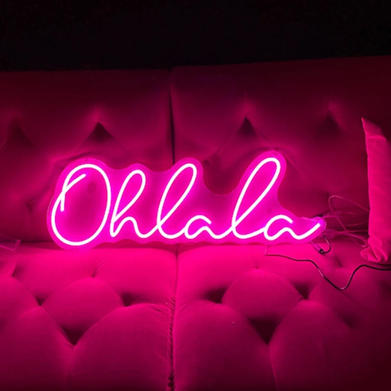 

Oh La La Neon Sign Custom Ins Letter Wedding Home Bar Party Club Shop Room Home Bedroom Atmosphere Decor Wall Gift